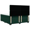 vidaXL Pat box spring cu saltea, verde &icirc;nchis, 180x200 cm, catifea