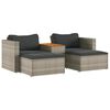 vidaXL Set canapea de grădină cu perne, 5 piese, poliratan/lemn acacia