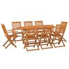 vidaXL Set mobilier de grădină 9 piese 180x90x75 cm, lemn masiv acacia