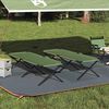 vidaXL Pat pliabil pentru camping Manual 2 pcs Verde 210 x 80 x 46 cm