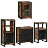 vidaXL Set de mobilier pentru baie cu raft 4 pcs Lemn recuperat solid