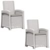vidaXL Scaun de grădină reclinabil aspect rattan 2 pcs