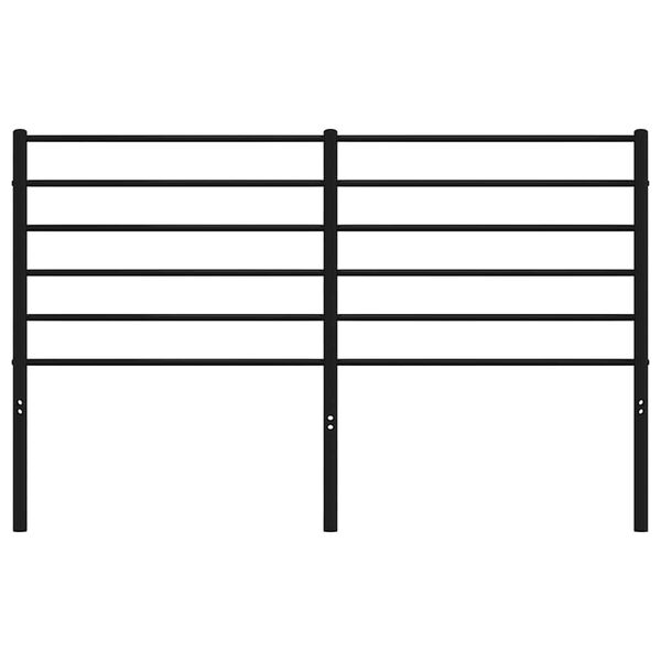 vidaXL Tăblie de pat de schimb metalică, negru, 135 cm