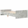 vidaXL Cadru de pat mic single, gri beton, 75x190 cm, lemn prelucrat