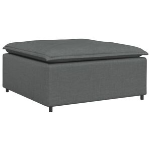 vidaXL Modul taburet modular pentru canapea, gri &icirc;nchis, 100x100x48 cm
