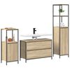 vidaXL Set de mobilier pentru baie 3 pcs Stejar Sonoma Lemn compozit