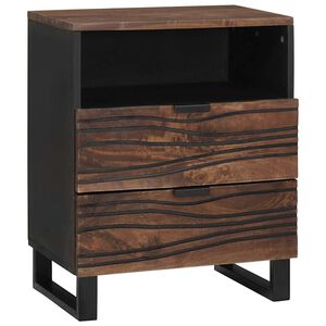 vidaXL Dulap de noapte castan 50 x 33 x 62 cm Lemn prelucrat