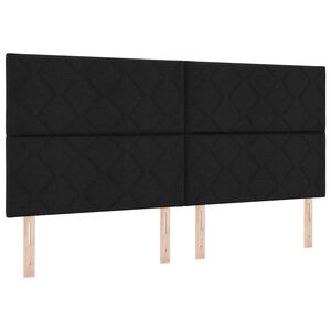 vidaXL Tăblie cap cu headboard Negru 200 cm Piele artificială