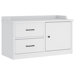 vidaXL Bancă pentru hol &bdquo;SANDNES&rdquo; albă 87x40x50 cm, lemn masiv de pin