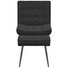 vidaXL Scaun de relaxare cu taburet, negru, catifea