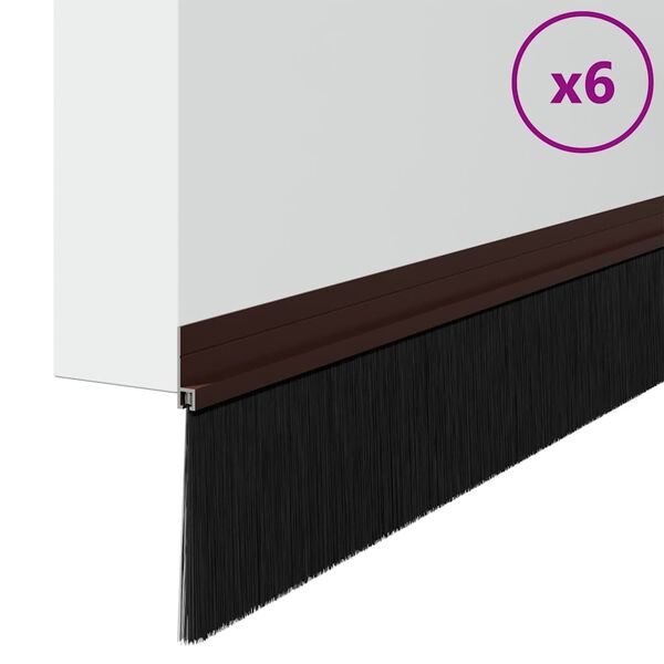vidaXL Dopuri pentru uși autoadezive 6 pcs Maro 100 cm