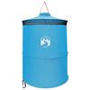 vidaXL Cort de toaletă pop-up cu sfoară de agățat albastru 97 x 126 cm