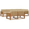 vidaXL Set de canapele de exterior 8 buc. Natural și Bej