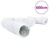 vidaXL Conductă de ventilație, 6 m, &Oslash;10 cm, aluminiu și PVC
