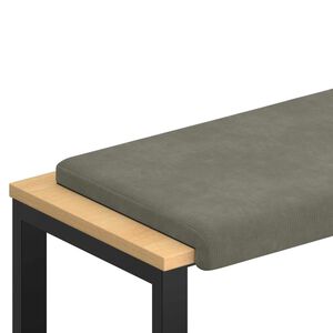 vidaXL Perna pentru bancă cord Gri deschis Ad&acirc;ncime 35 cm
