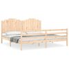 vidaXL Cadru pat cu tăblie 200x200 cm, lemn masiv de pin