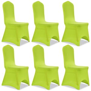 vidaXL Husă de scaun elastică, 6 buc., verde