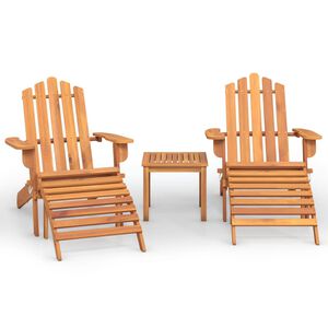 vidaXL Set mobilier de grădină Adirondack, 3 piese, lemn masiv acacia