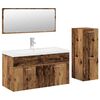 vidaXL Set mobilier de baie, 4 piese, lemn vechi, lemn prelucrat