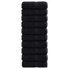vidaXL Prosoape de baie premium SOLUND, 10 buc., negru, 30x30 cm, 600 g/m&sup2;