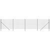 vidaXL Gard plasă de s&acirc;rmă, antracit, 2,2x10 m, oțel galvanizat