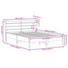 vidaXL Cadru de pat fără saltea, alb, 150x200 cm, lemn masiv pin