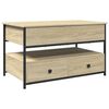 vidaXL Măsuță de cafea stejar sonoma 85x50x50 cm lemn prelucrat/metal
