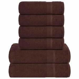 vidaXL Set prosoape FROGN 6 piese, maro, 360 g/m&sup2;