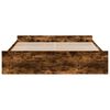 vidaXL Cadru de pat cu sertare stejar fumuriu 200x200cm lemn prelucrat
