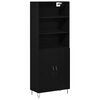 vidaXL Bufet 2 buc. Stejar Negru 69,5 x 34 x 180 cm