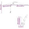 vidaXL Parasol de Grădină Antracit 248,5 x 247,5 x 160 cm