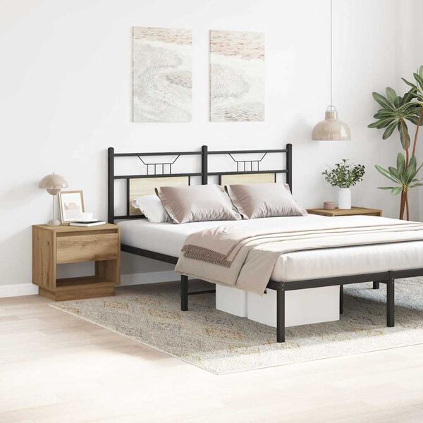 vidaXL Noptieră 2 pcs Stejar Artizanal 45 x 34 x 44 cm Lemn compozit