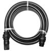 vidaXL Furtun de aspirare cu racorduri, negru, 22 mm, 4 m