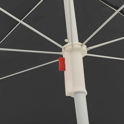 vidaXL Umbrelă de soare exterior, stâlp din oțel, antracit, 180 cm