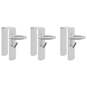 vidaXL C&acirc;rlige portabil pentru găleată 3 buc. argintiu oțel galvanizat