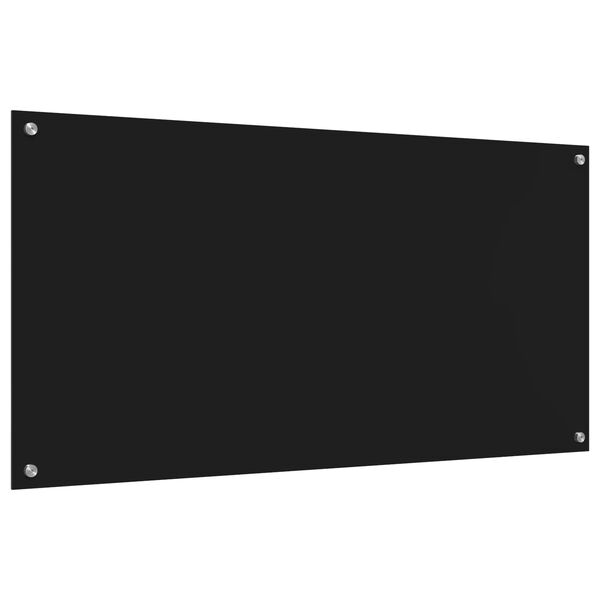 vidaXL Spate de bucătărie Negru 120 x 60 cm sticlă securizată