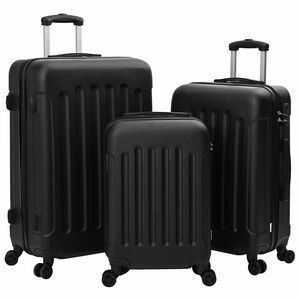 vidaXL Valiză cu blocare 3 pcs Negru 50 x 31 x 78 cm Plastic ABS