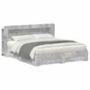 vidaXL Cadru de pat cu depozitare cu headboard Gri Beton 200 x 200 cm