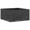 vidaXL Bol de foc Negru 60 x 60 x 30 cm Oțel rezistent de intemperii