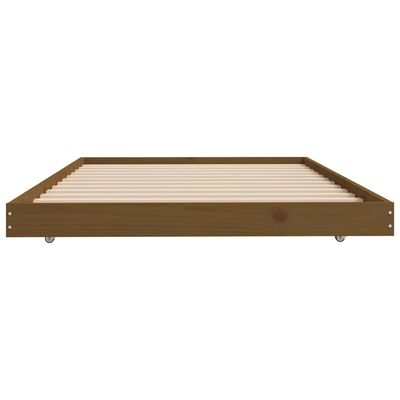 vidaXL Cadru de pat, maro miere, 80x200 cm, lemn masiv de pin