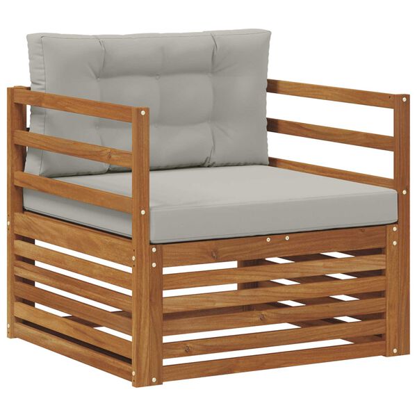 vidaXL Set de canapele de exterior Lemn de acacia solid și poliester