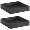 vidaXL Vază pentru Grădină 2 buc. Negru 100 x 100 x 20 cm