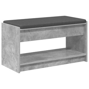 vidaXL Bancă pentru hol Gri Beton 83 x 38 x 45 cm