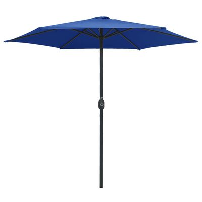 vidaXL Umbrelă de soare cu stâlp aluminiu, albastru azur, 270 x 246 cm
