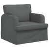 vidaXL Canapea 2 pcs Gri &icirc;nchis 144 x 80 x 85 cm țesătură