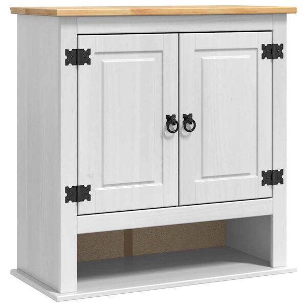 vidaXL Dulap suspendat Corona Alb 70 x 33 x 71,5 cm Lemn de pin masiv