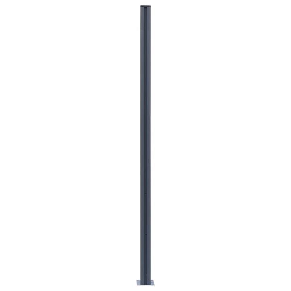 vidaXL Stâlpi de gard, 2 buc., gri închis, 185 cm, aluminiu