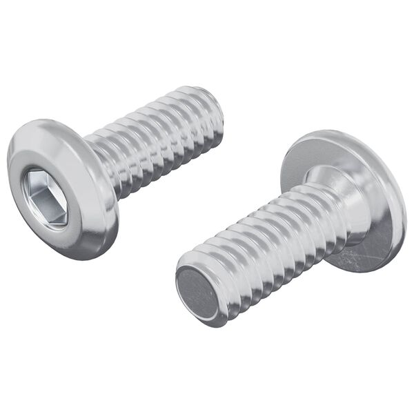 vidaXL Șurub cu Prindere 2 pcs Argintiu M6 x 15 mm Oțel