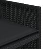 vidaXL Set mobilier de grădină cu perne, 13 piese, negru, poliratan