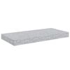 vidaXL Rafturi de perete suspendate 2 buc. gri beton 50x23x3,8 cm MDF
